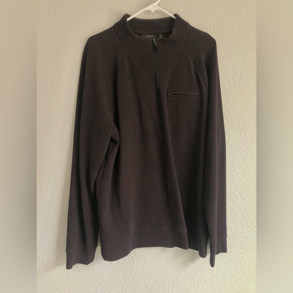 Marc Anthony Slimfit XL mens pull over half zip long sleeve sweater purple brown